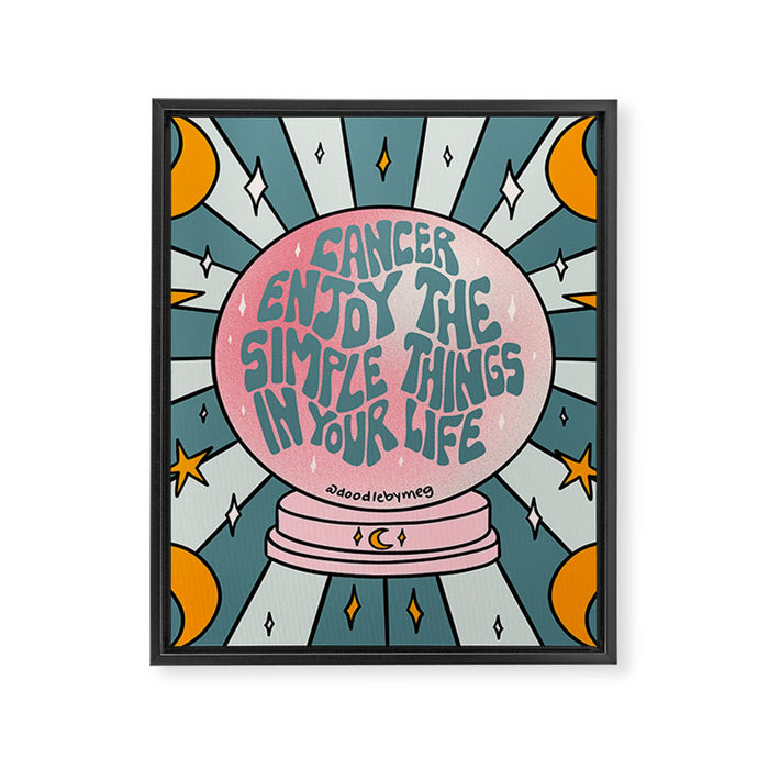 Cancer Crystal Ball Framed Canvas Print Gallery Image 1