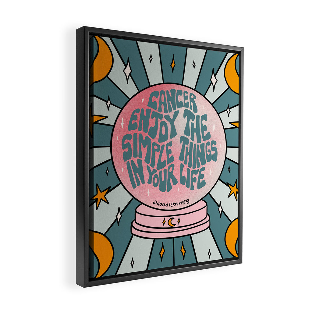 Cancer Crystal Ball Framed Canvas Print Gallery Image 2