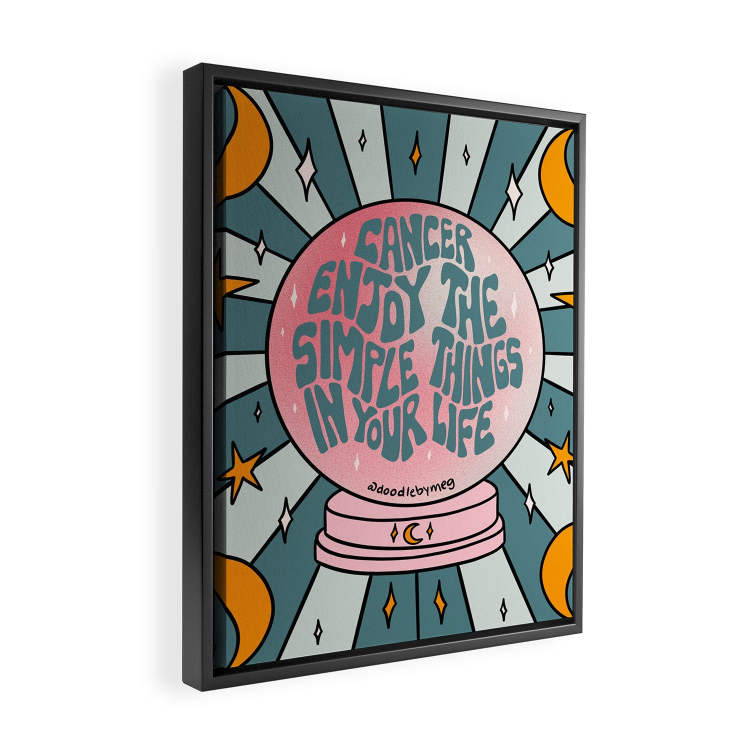 Cancer Crystal Ball Framed Canvas Print Gallery Image 2