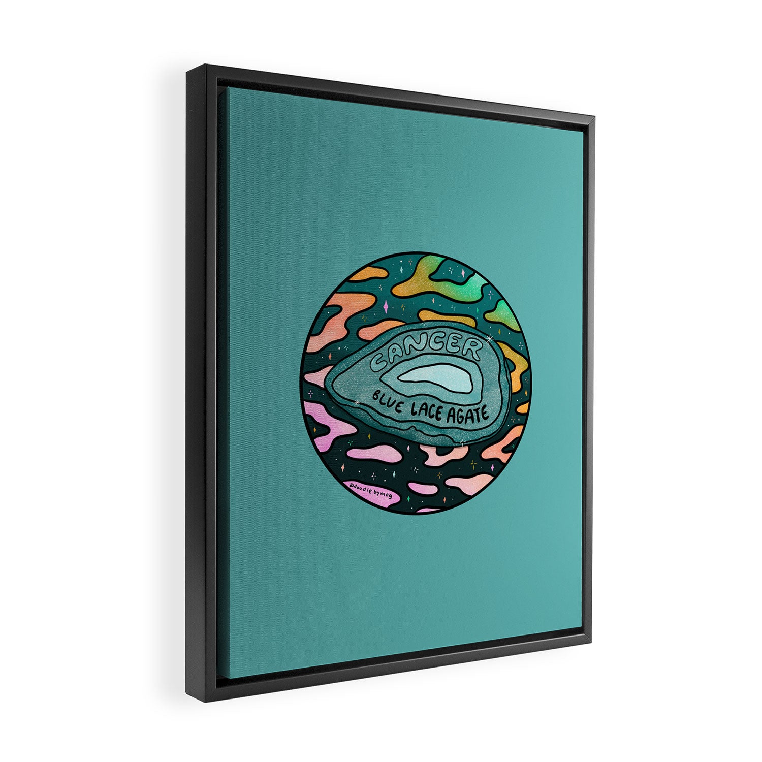Cancer Crystal Framed Canvas Print Gallery Image 2