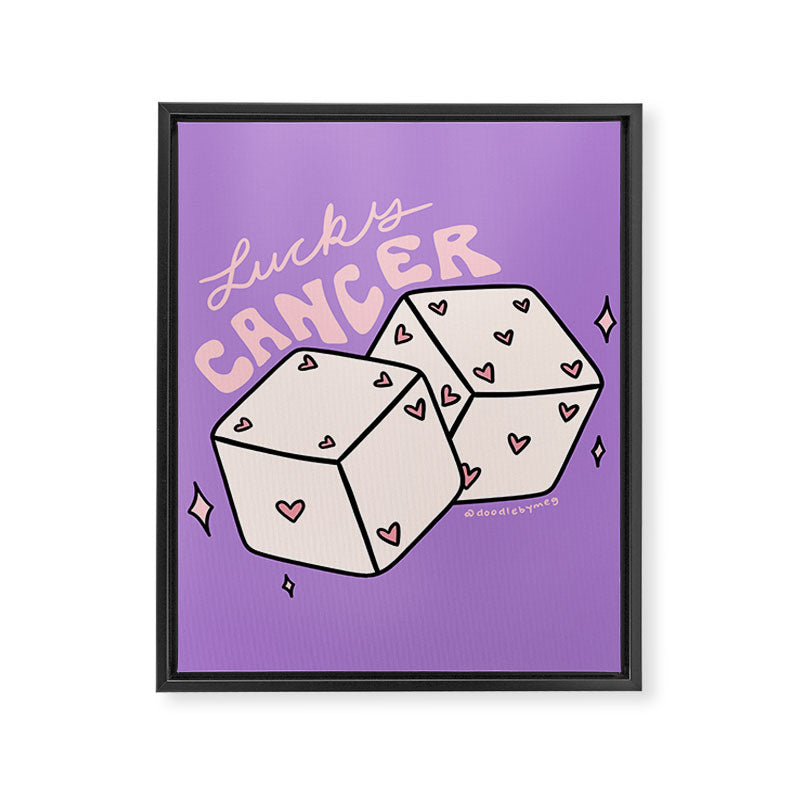 Cancer Dice Framed Canvas Print Gallery Image 8
