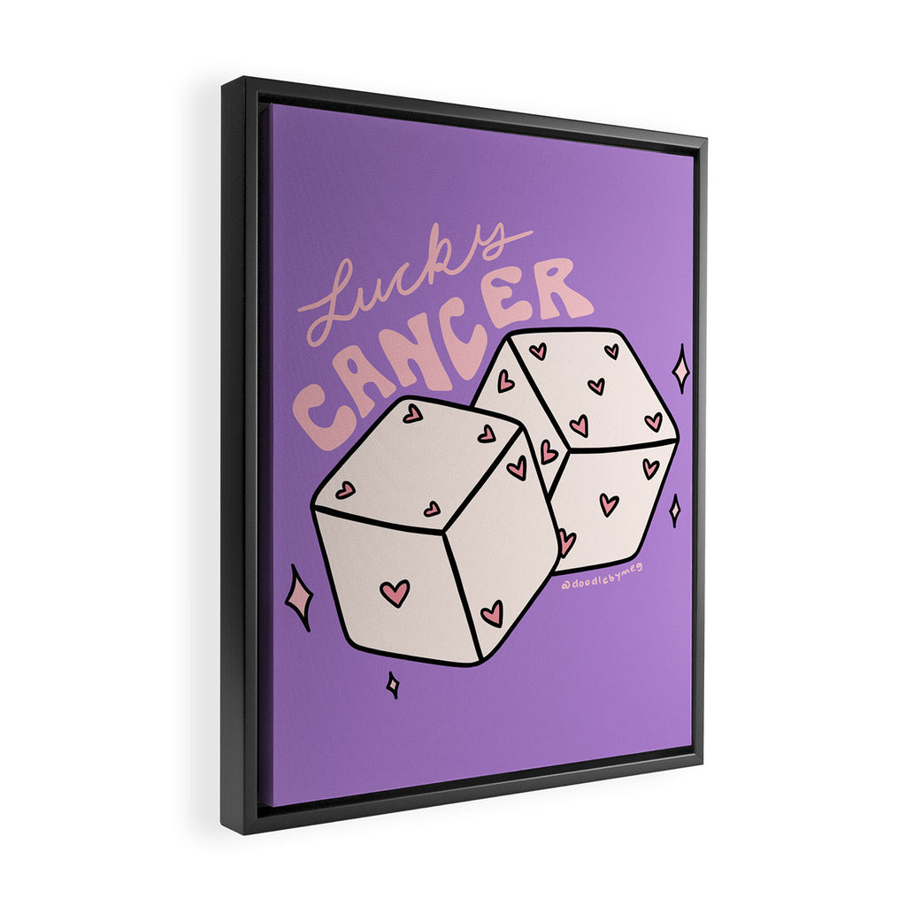 Cancer Dice Framed Canvas Print Gallery Image 2