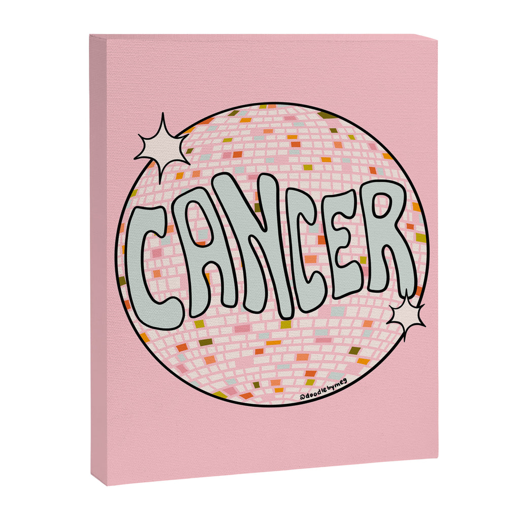 Cancer Disco Ball Canvas Print Gallery Image 8