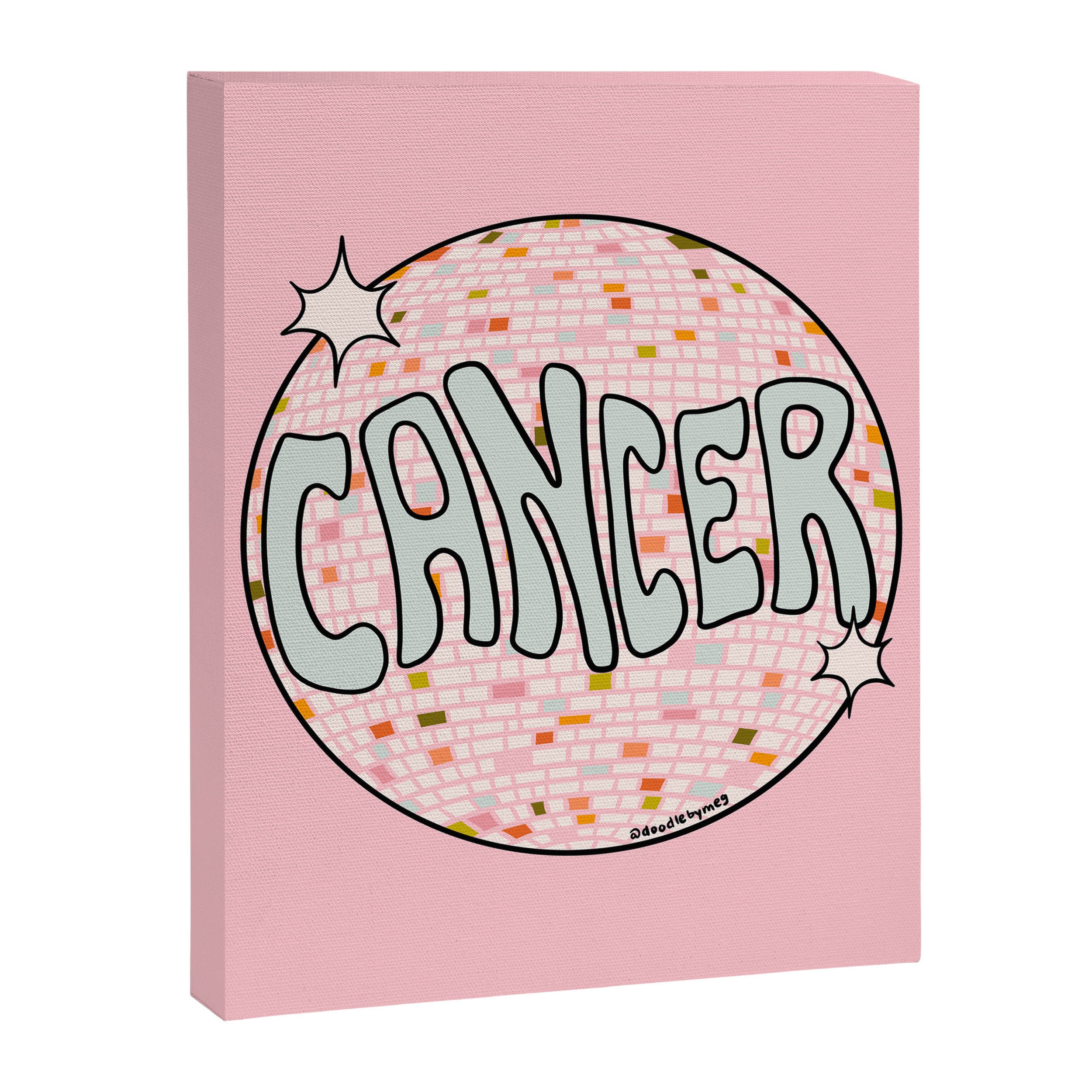 Cancer Disco Ball Canvas Print Gallery Image 8