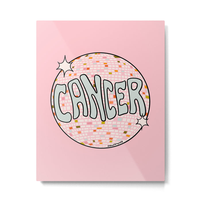 Cancer Disco Ball Metal Print Gallery Image 1