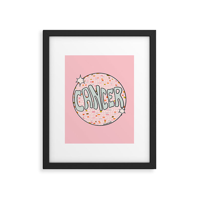 Cancer Disco Ball Framed Art Print Gallery Image 6