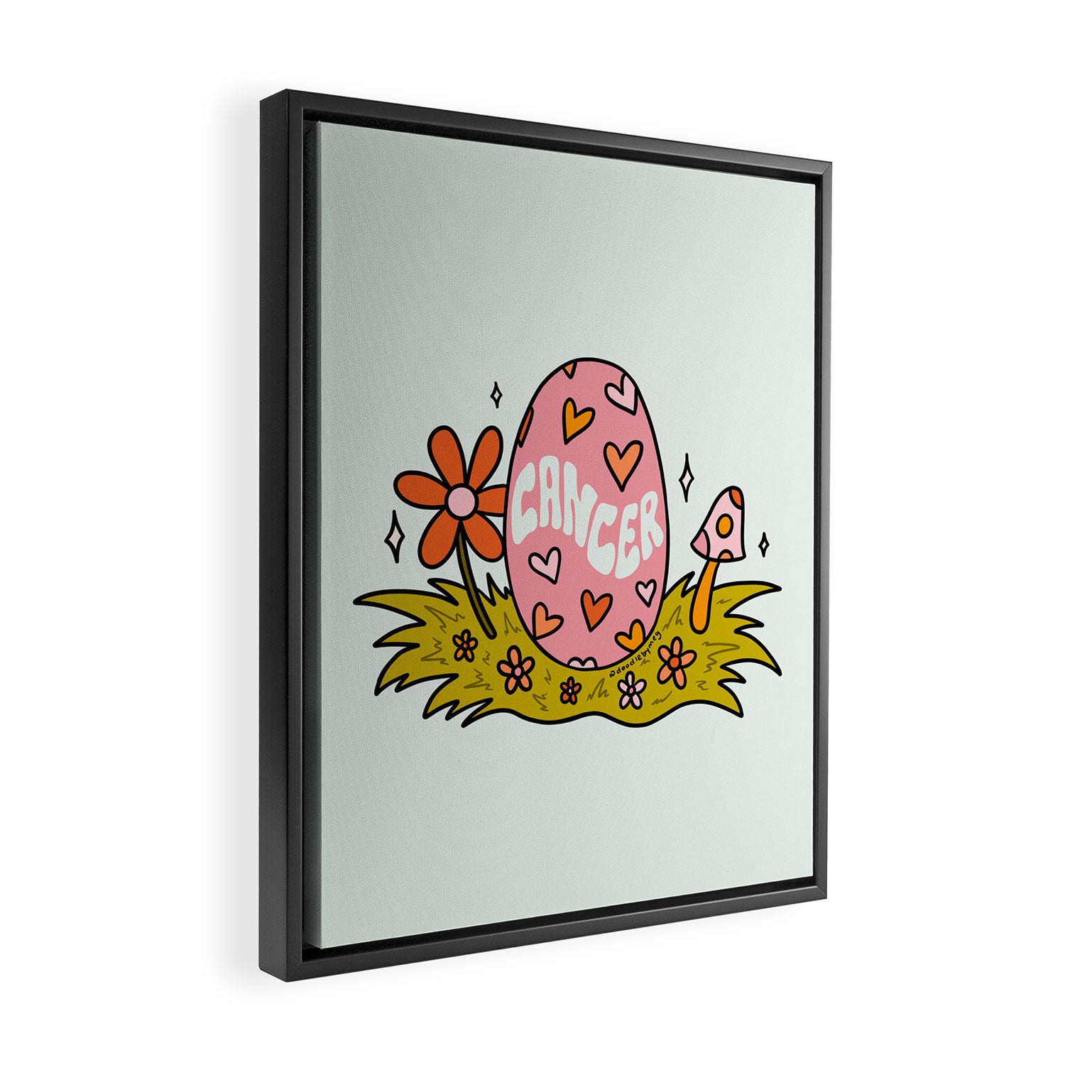Cancer Easter Egg Framed Canvas Print Gallery Image 2