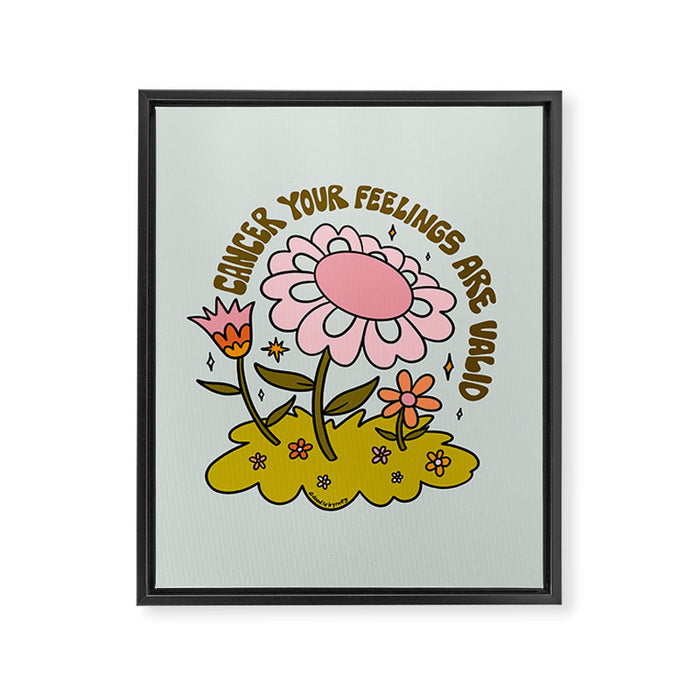 Cancer Flower Framed Canvas Print Gallery Image 1