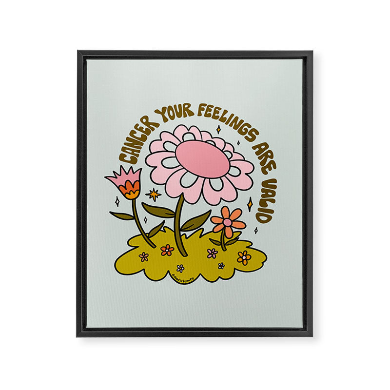 Cancer Flower Framed Canvas Print Gallery Image 8