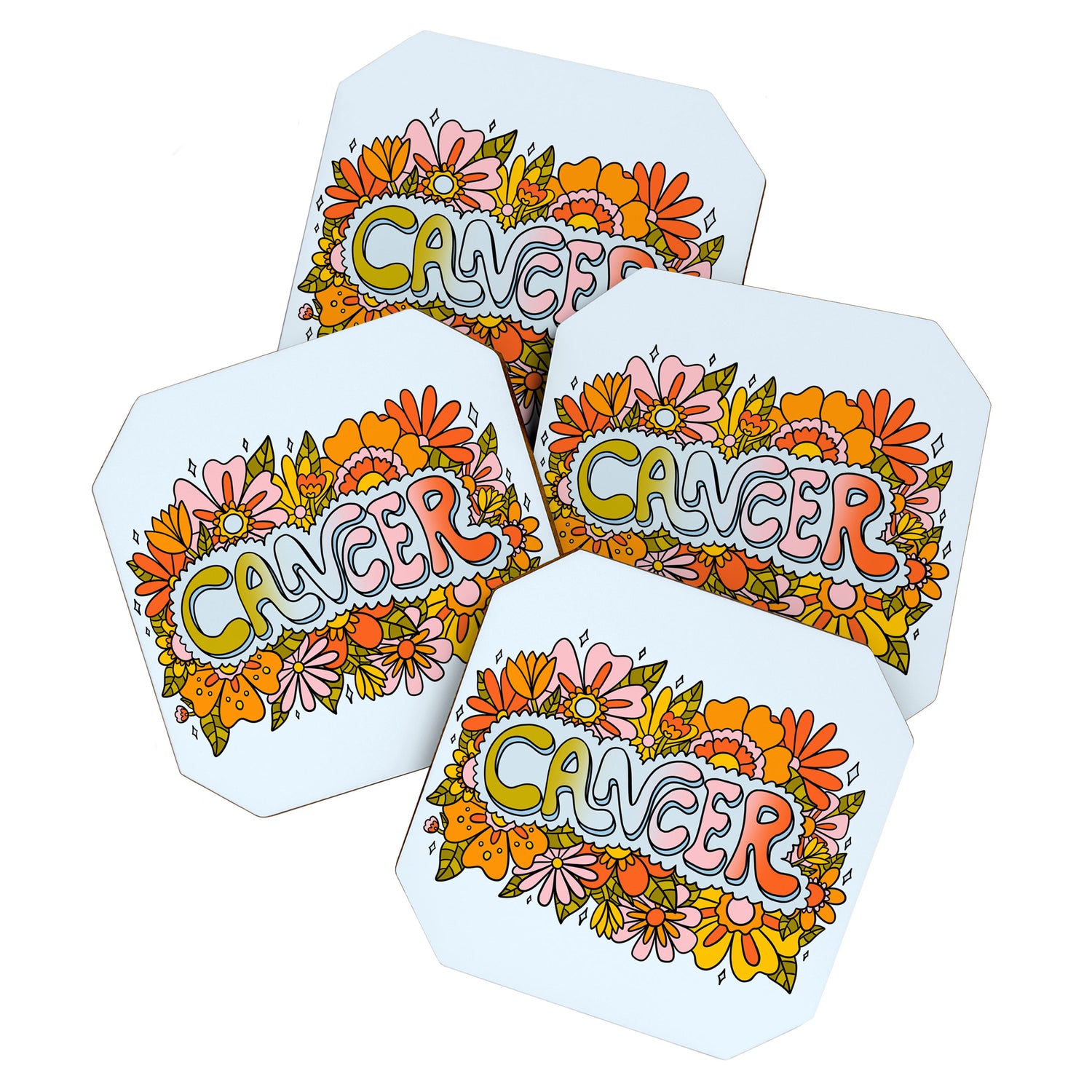 Cancer Flowers Coaster Gallery Image 1