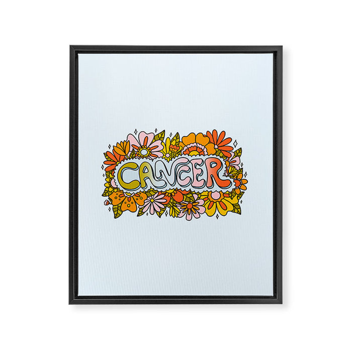 Cancer Flowers Framed Canvas Print Gallery Image 1