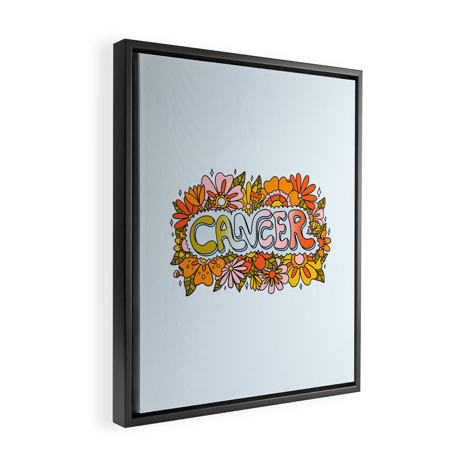 Cancer Flowers Framed Canvas Print Gallery Image 2