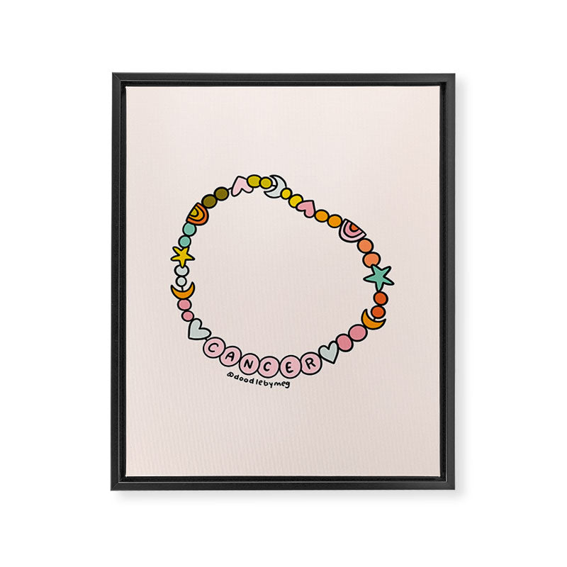 Cancer Friendship Bracelet Framed Canvas Print Gallery Image 8