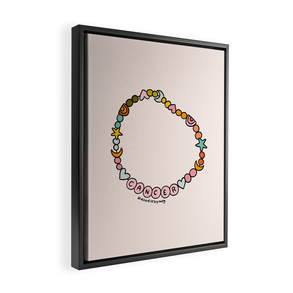 Cancer Friendship Bracelet Framed Canvas Print Gallery Image 2