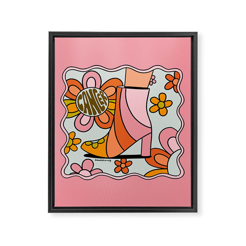 Cancer Groovy Boot Framed Canvas Print Gallery Image 8