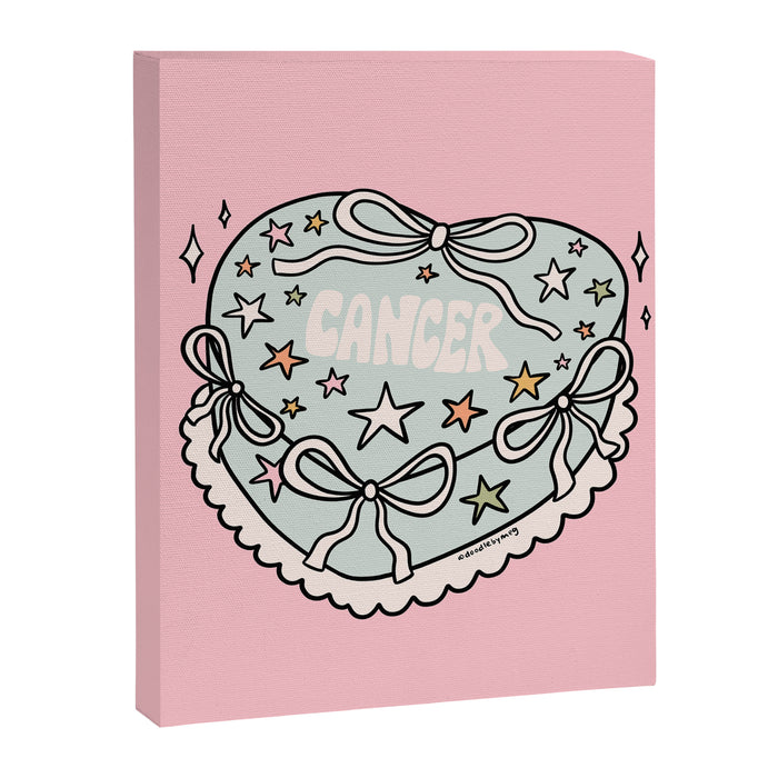 Cancer Heart Cake Canvas Print Gallery Image 1