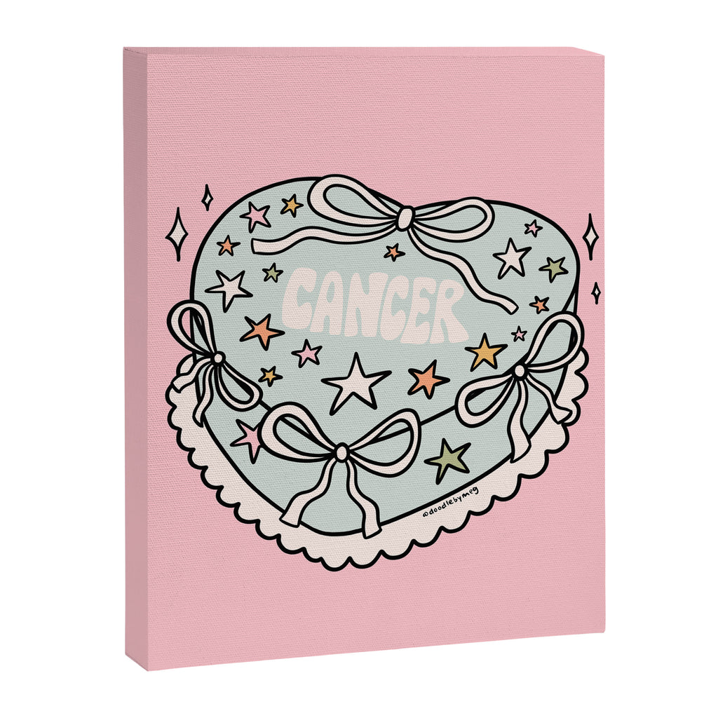 Cancer Heart Cake Canvas Print Gallery Image 8