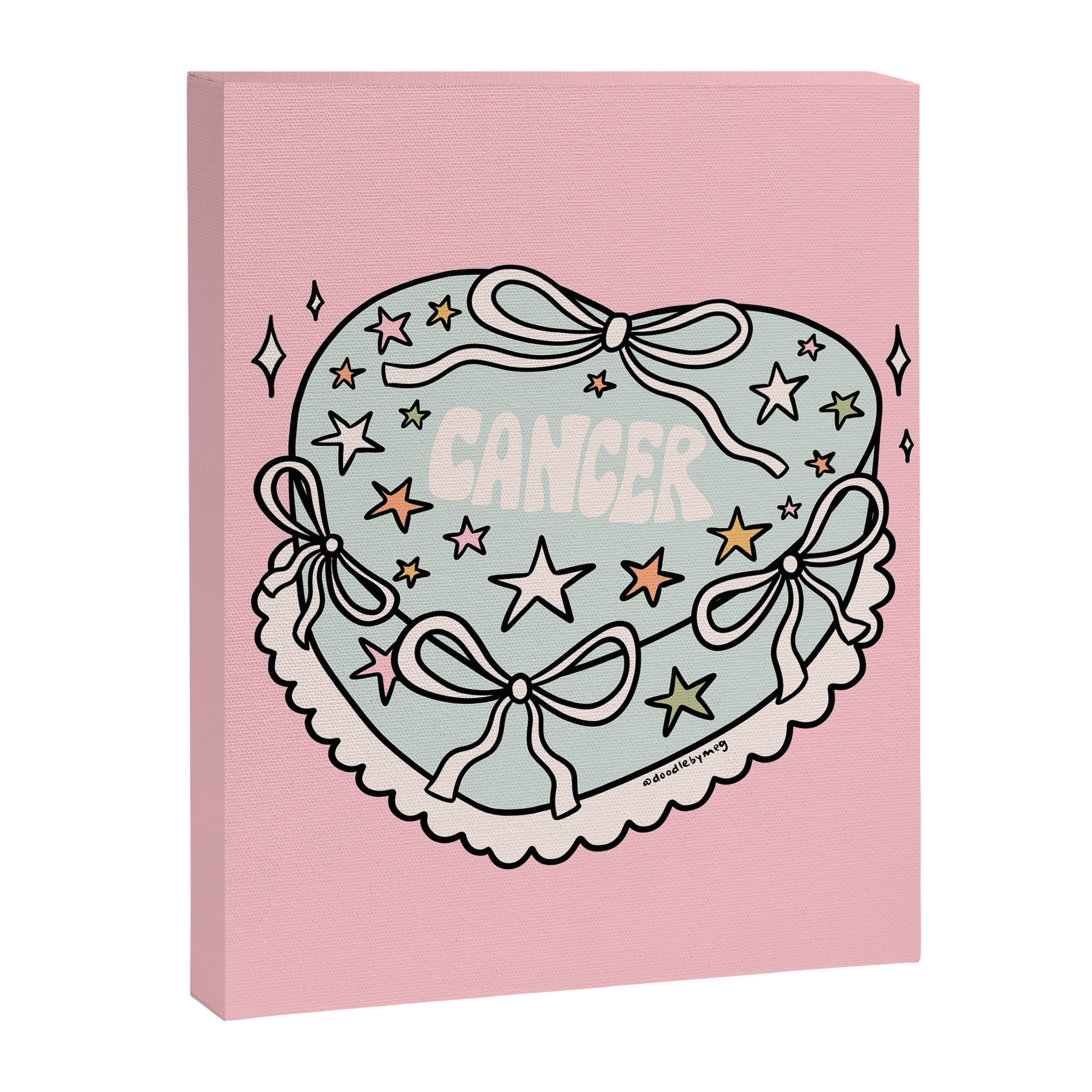 Cancer Heart Cake Canvas Print Gallery Image 8