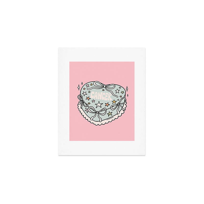 Cancer Heart Cake Art Print Gallery Image 1