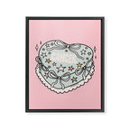 Cancer Heart Cake Framed Canvas Print Gallery Image 8