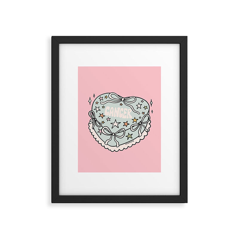Cancer Heart Cake Framed Art Print Gallery Image 6