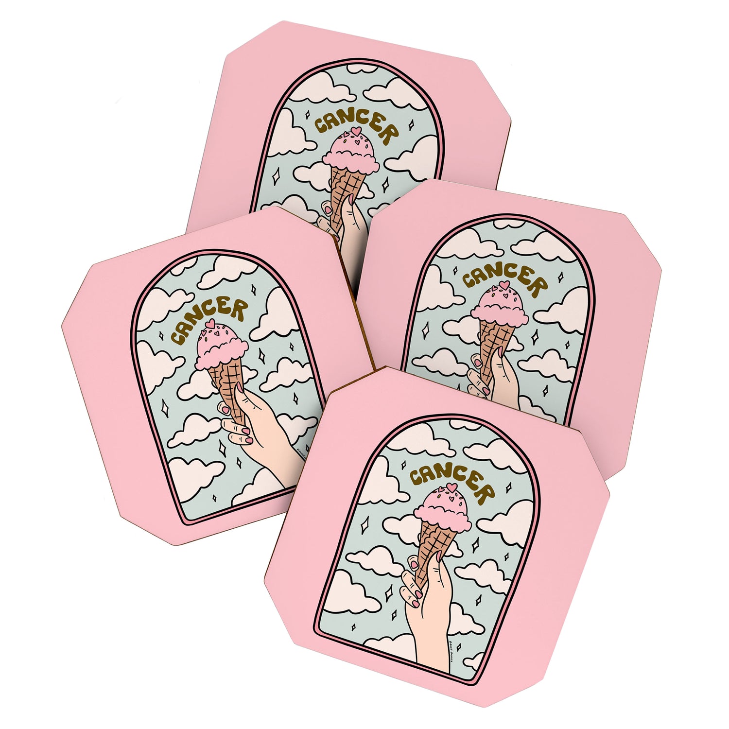 Cancer Ice cream Coaster Gallery Image 1