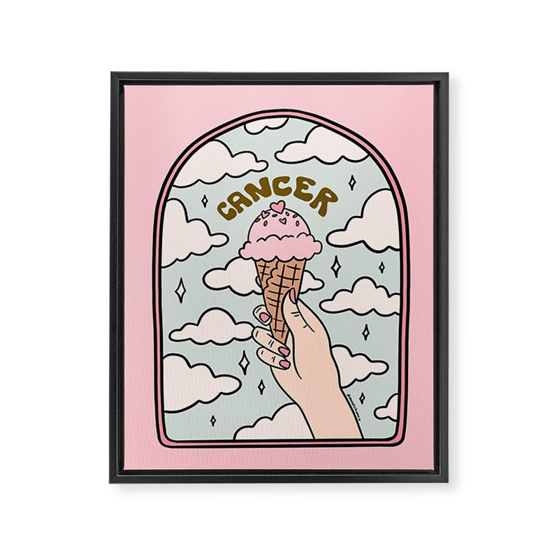 Cancer Ice cream Framed Canvas Print Gallery Image 8