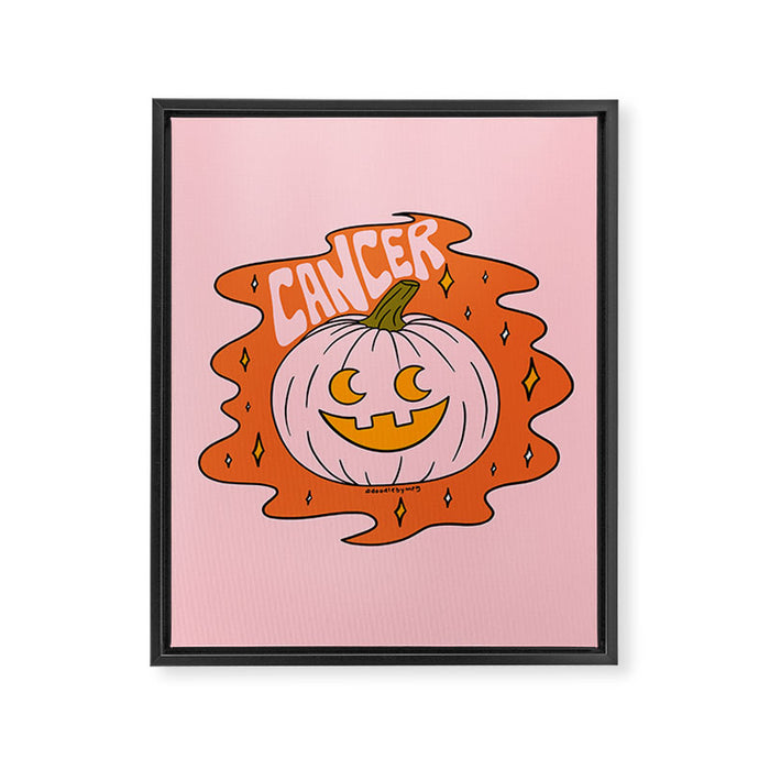 Cancer Jack O Lantern Framed Canvas Print Gallery Image 1