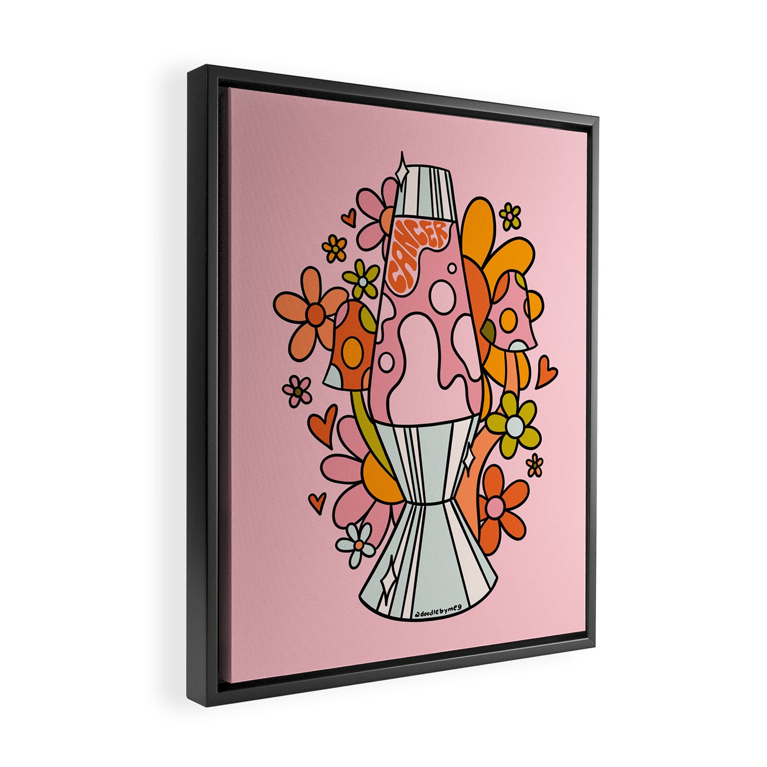 Cancer Lava Lamp Framed Canvas Print Gallery Image 2