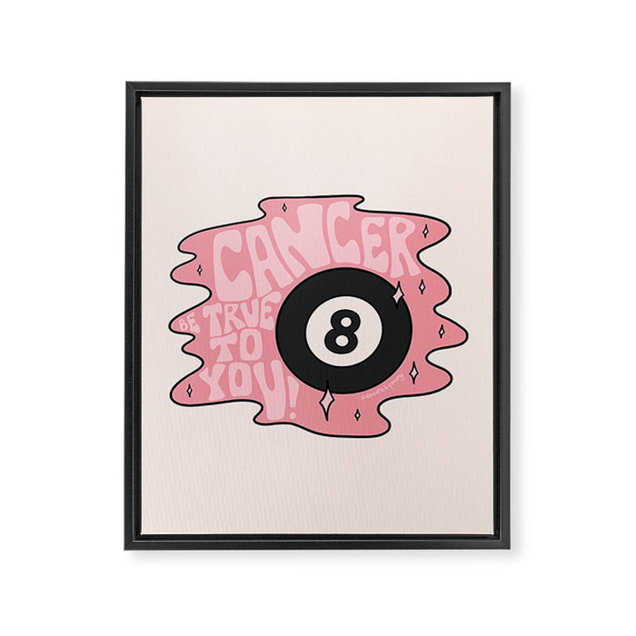Cancer Magic 8 Ball Framed Canvas Print Gallery Image 1