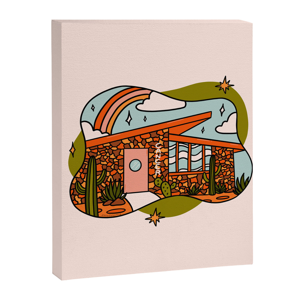 Cancer Mid Century House Canvas Print Gallery Image 8