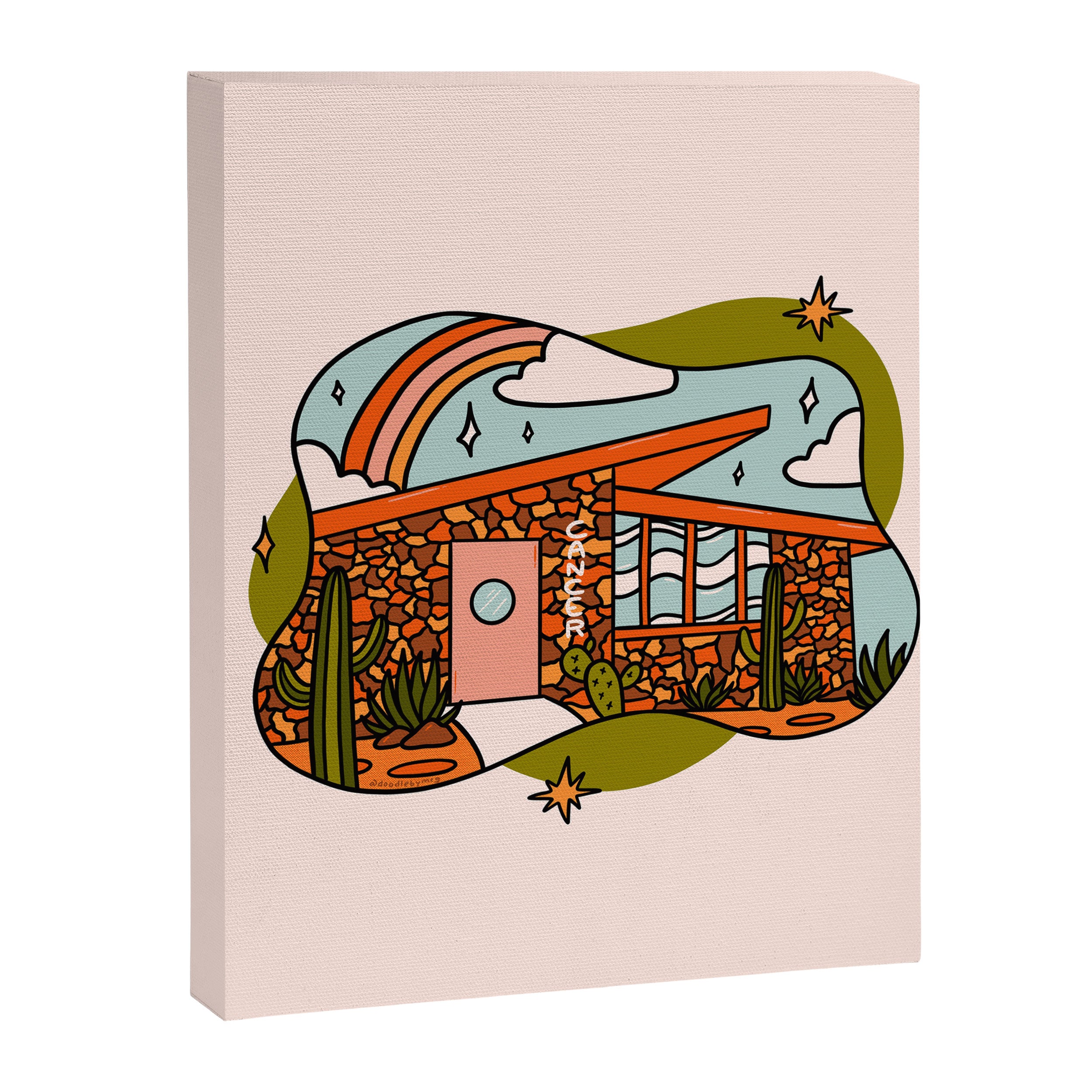 Cancer Mid Century House Canvas Print Gallery Image 8