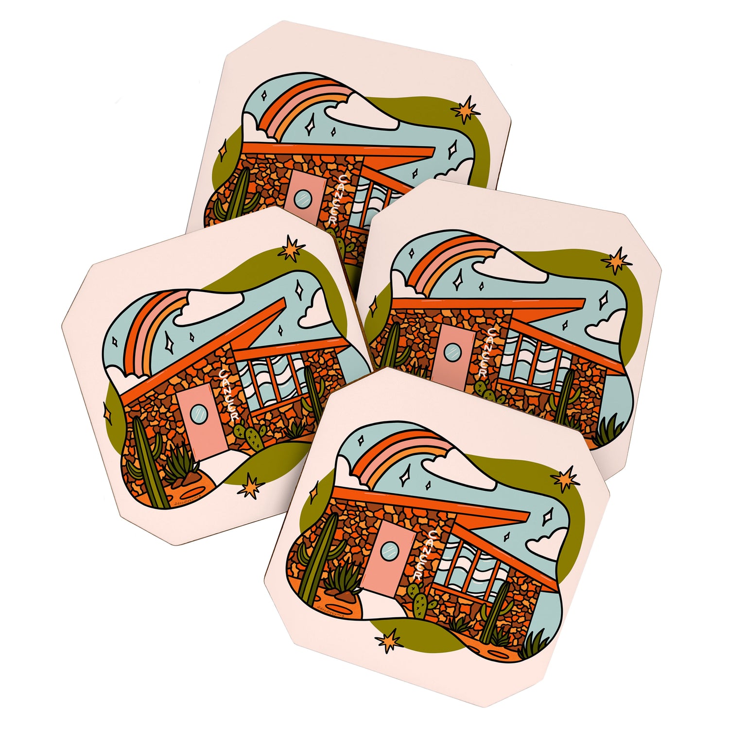 Cancer Mid Century House Coaster Gallery Image 1