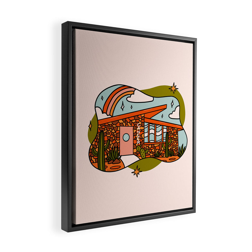 Cancer Mid Century House Framed Canvas Print Gallery Image 2