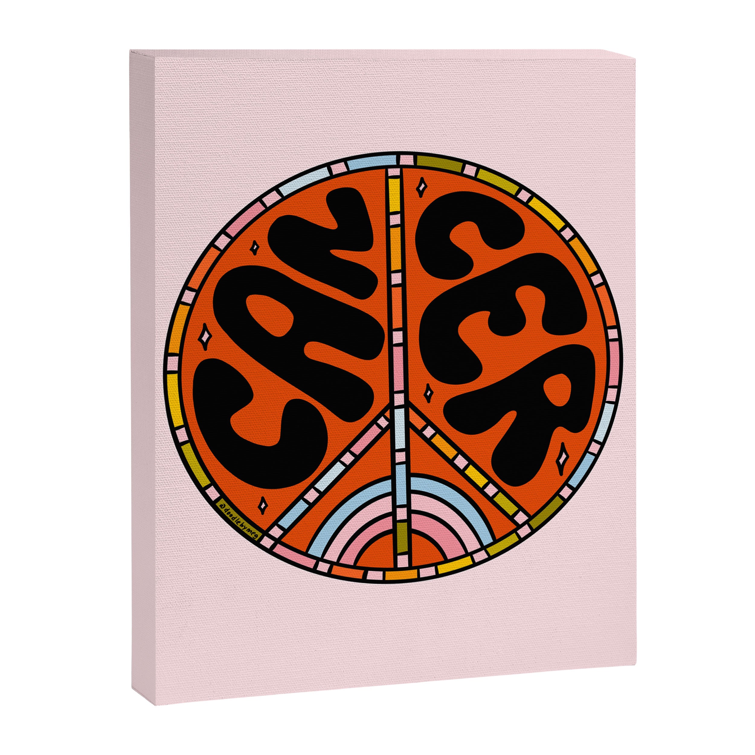 Cancer Peace Sign Canvas Print Gallery Image 8