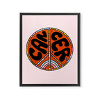 Cancer Peace Sign Framed Canvas Print Gallery Image 8