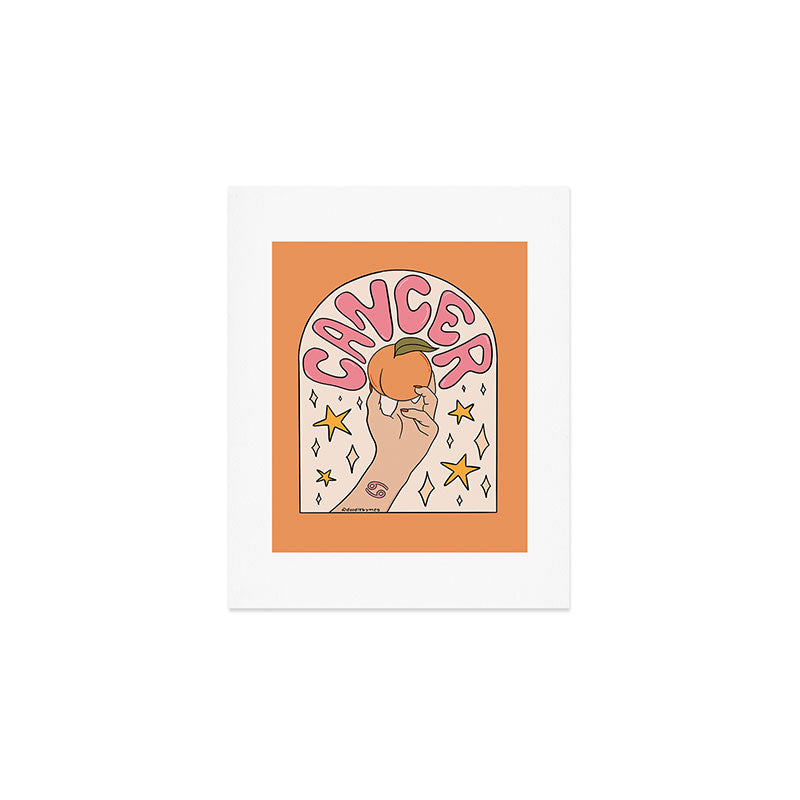 Cancer Peach Art Print Gallery Image 1