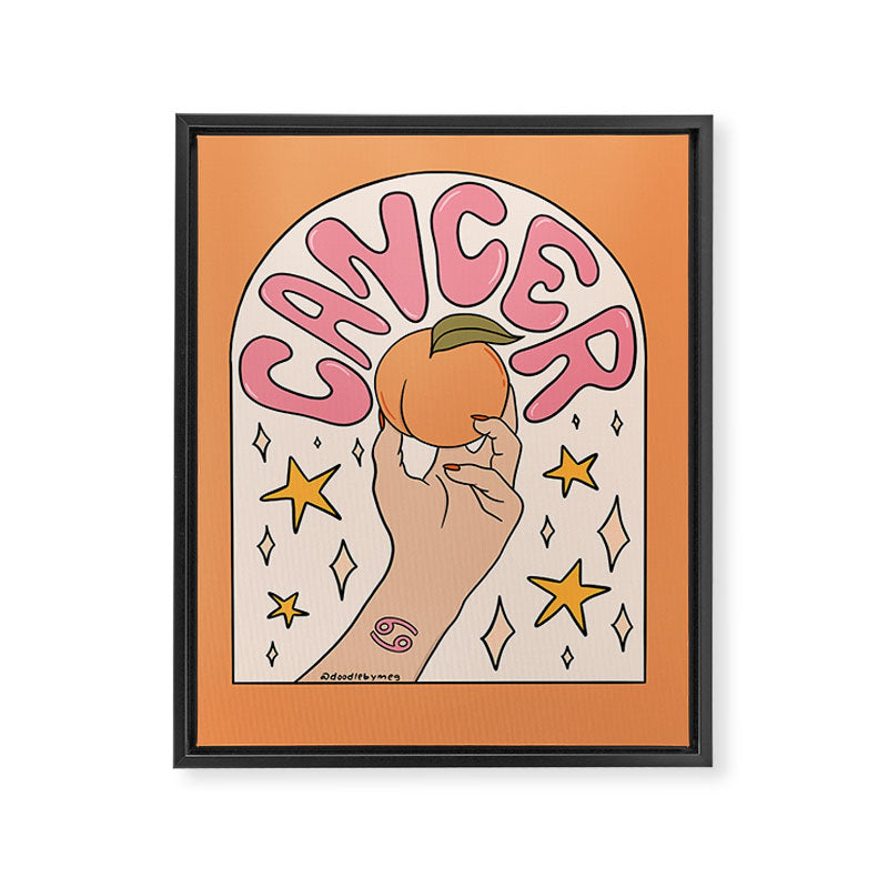 Cancer Peach Framed Canvas Print Gallery Image 8