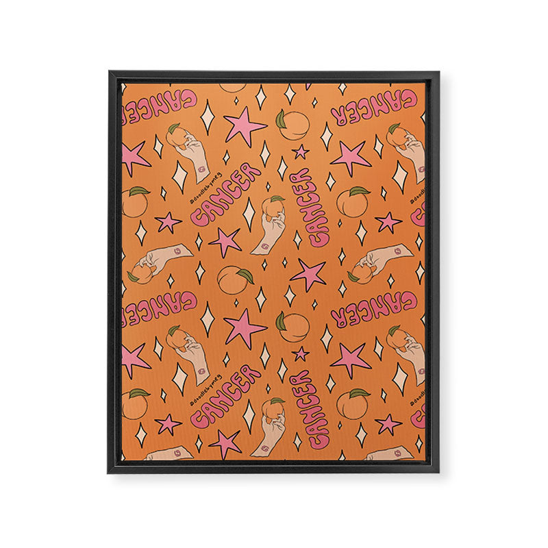 Cancer Peach Print Framed Canvas Print Gallery Image 8