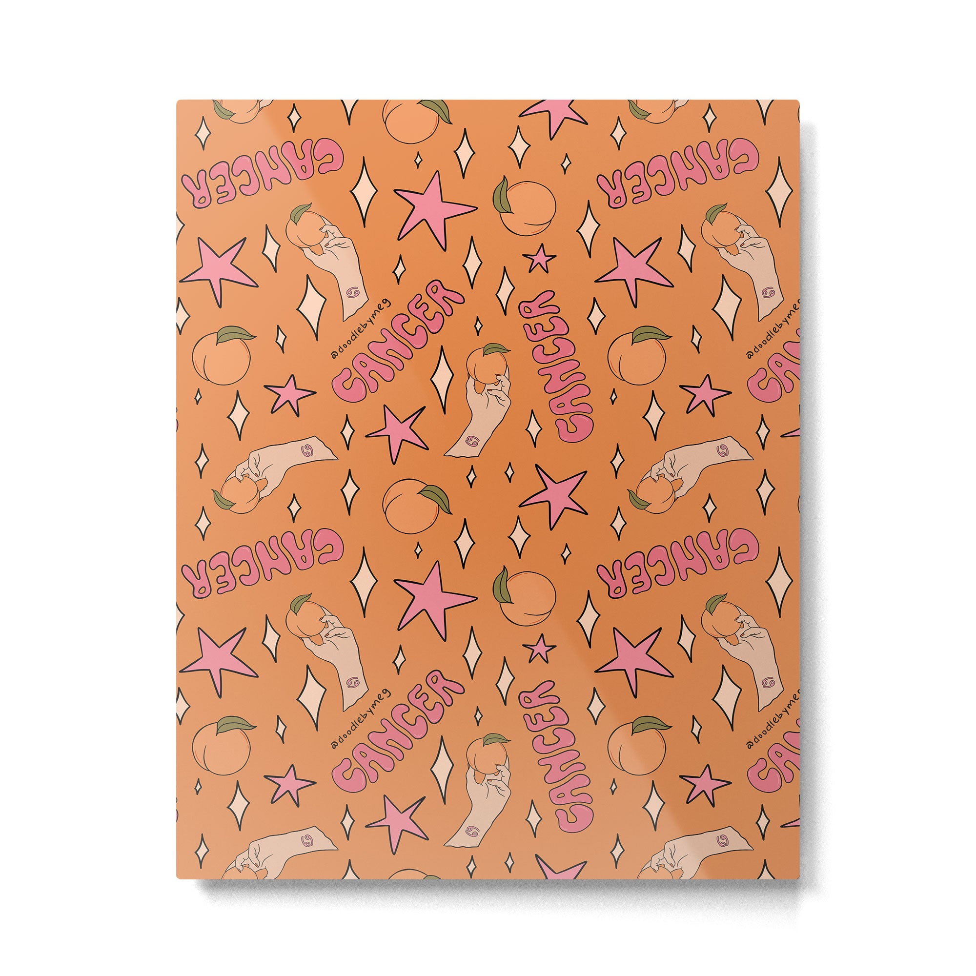 Cancer Peach Print Metal Print Gallery Image 6