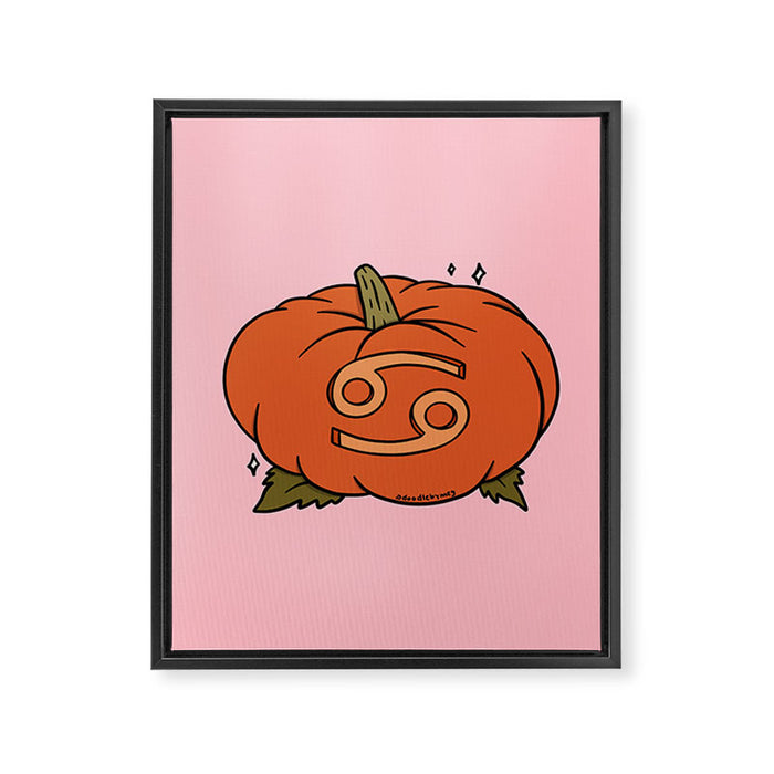 Cancer Pumpkin Framed Canvas Print Gallery Image 1