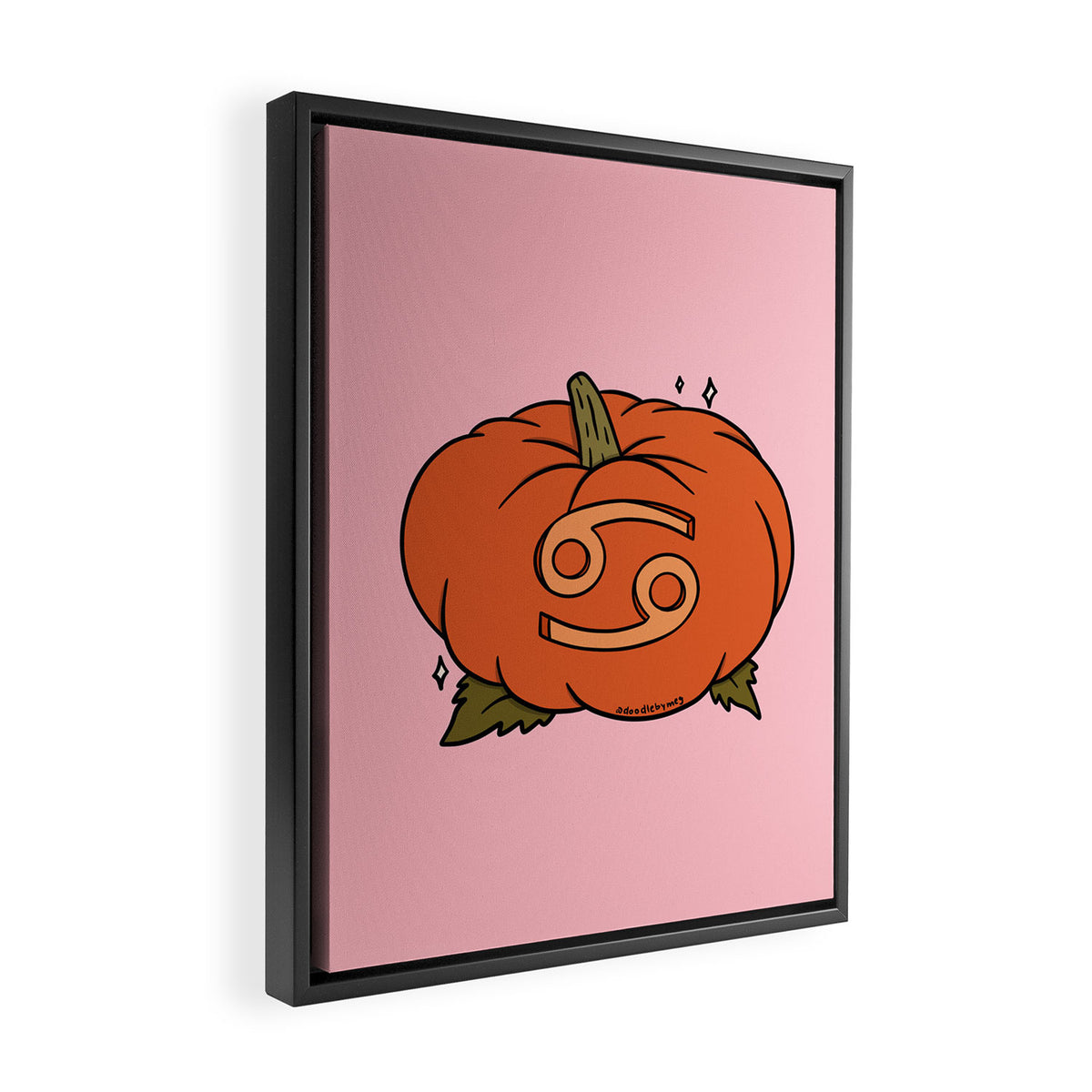 Cancer Pumpkin Framed Canvas Print Gallery Image 2
