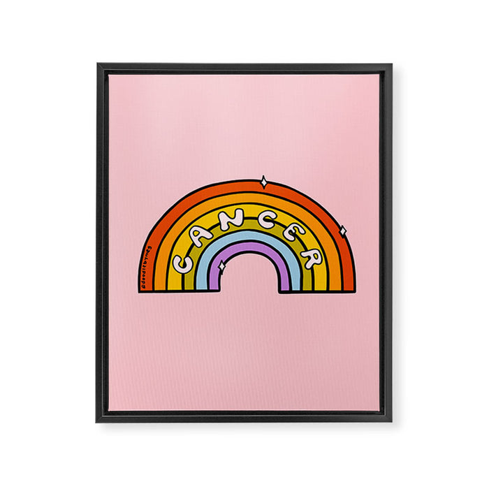 Cancer Rainbow Framed Canvas Print Gallery Image 1