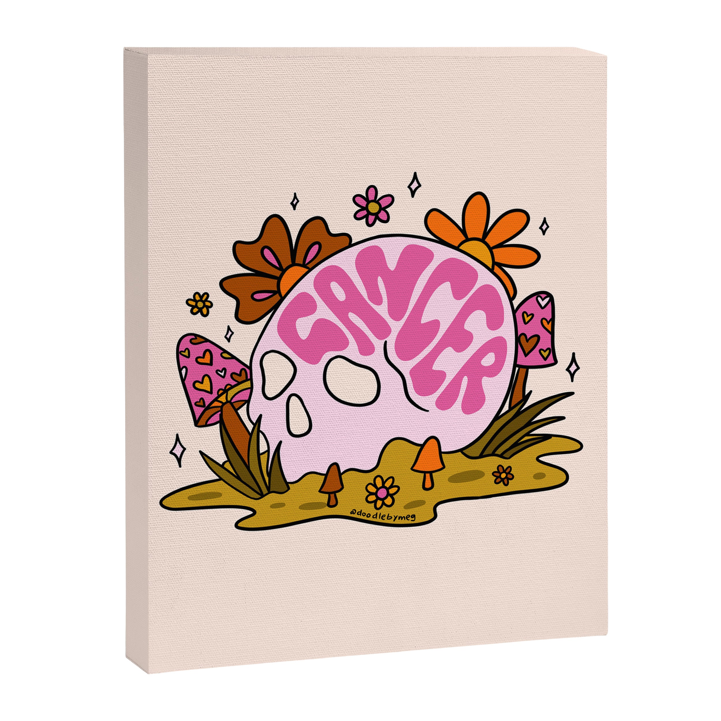 Cancer Skull Canvas Print Gallery Image 8