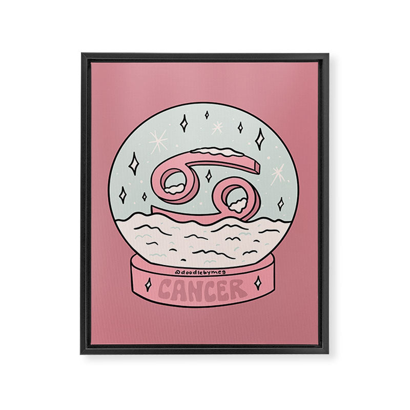 Cancer Snow Globe Framed Canvas Print Gallery Image 8