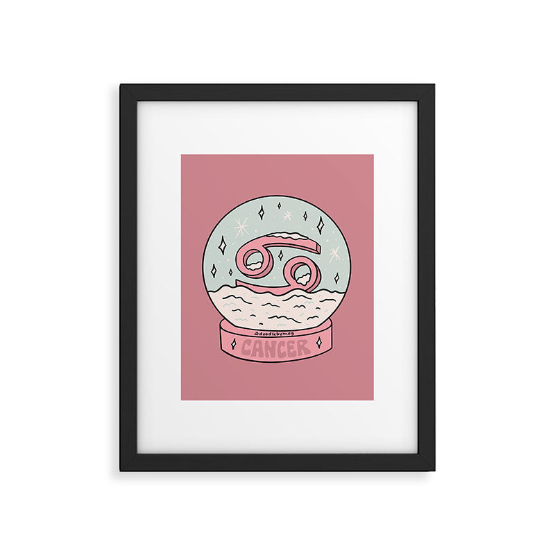 Cancer Snow Globe Framed Art Print Gallery Image 6
