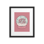 Cancer Snow Globe Framed Art Print Gallery Image 6