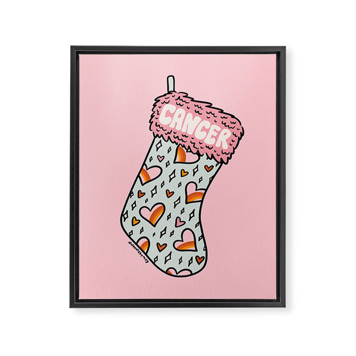 Cancer Stocking Framed Canvas Print Gallery Image 1