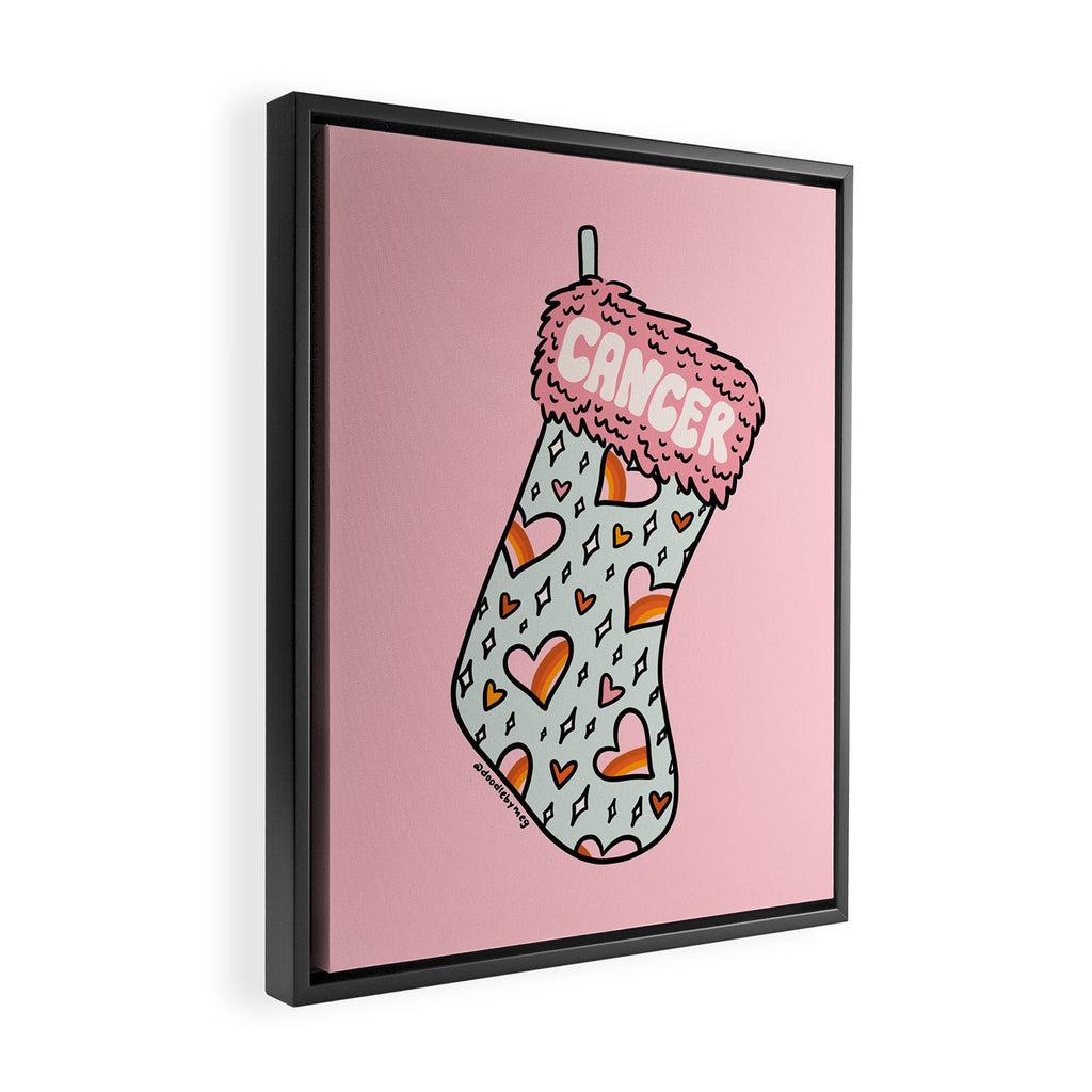 Cancer Stocking Framed Canvas Print Gallery Image 2
