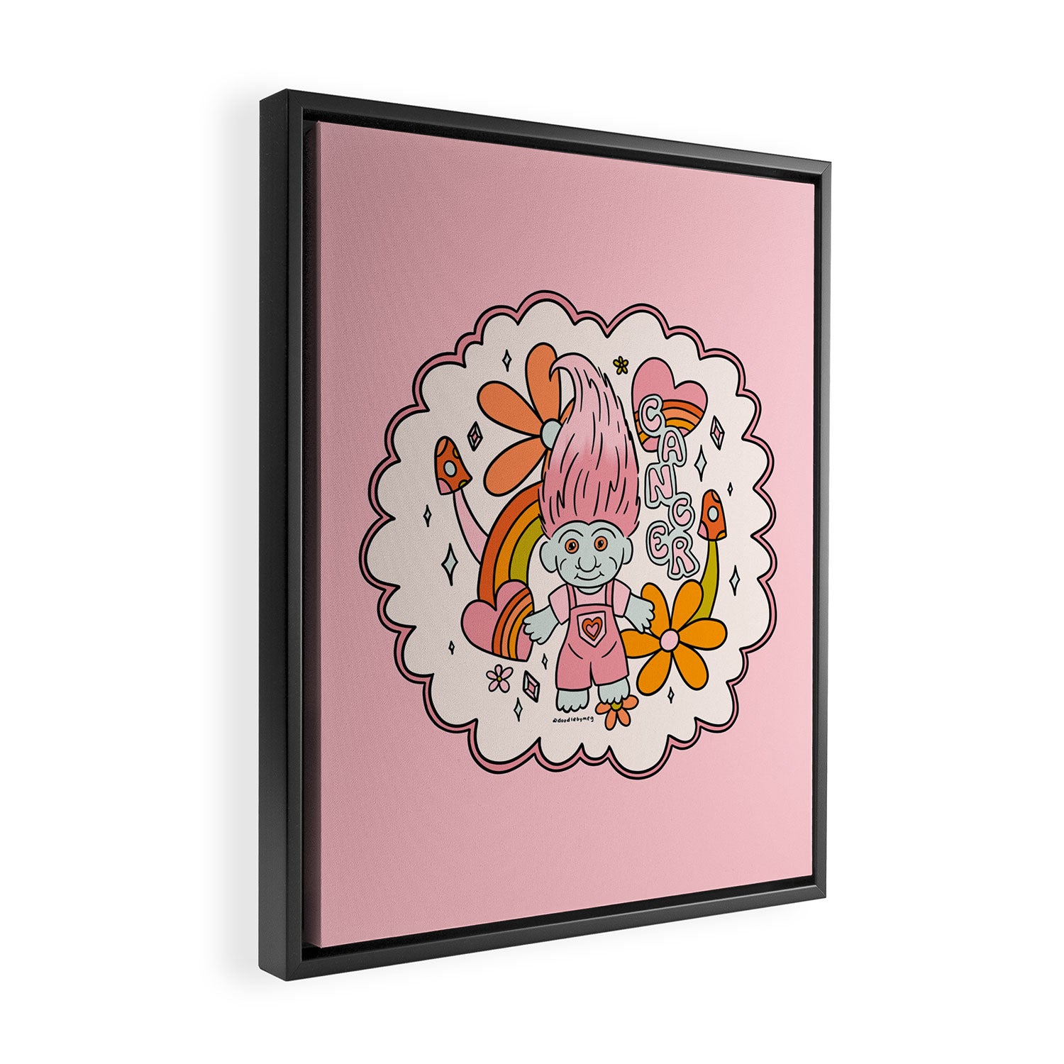 Cancer Troll Framed Canvas Print Gallery Image 2